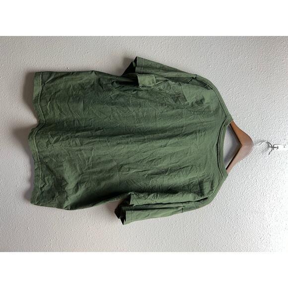 Vintage US Army Shirt This We'll Defend American Flag USA Eagle Green Tee XL - Picture 7 of 9